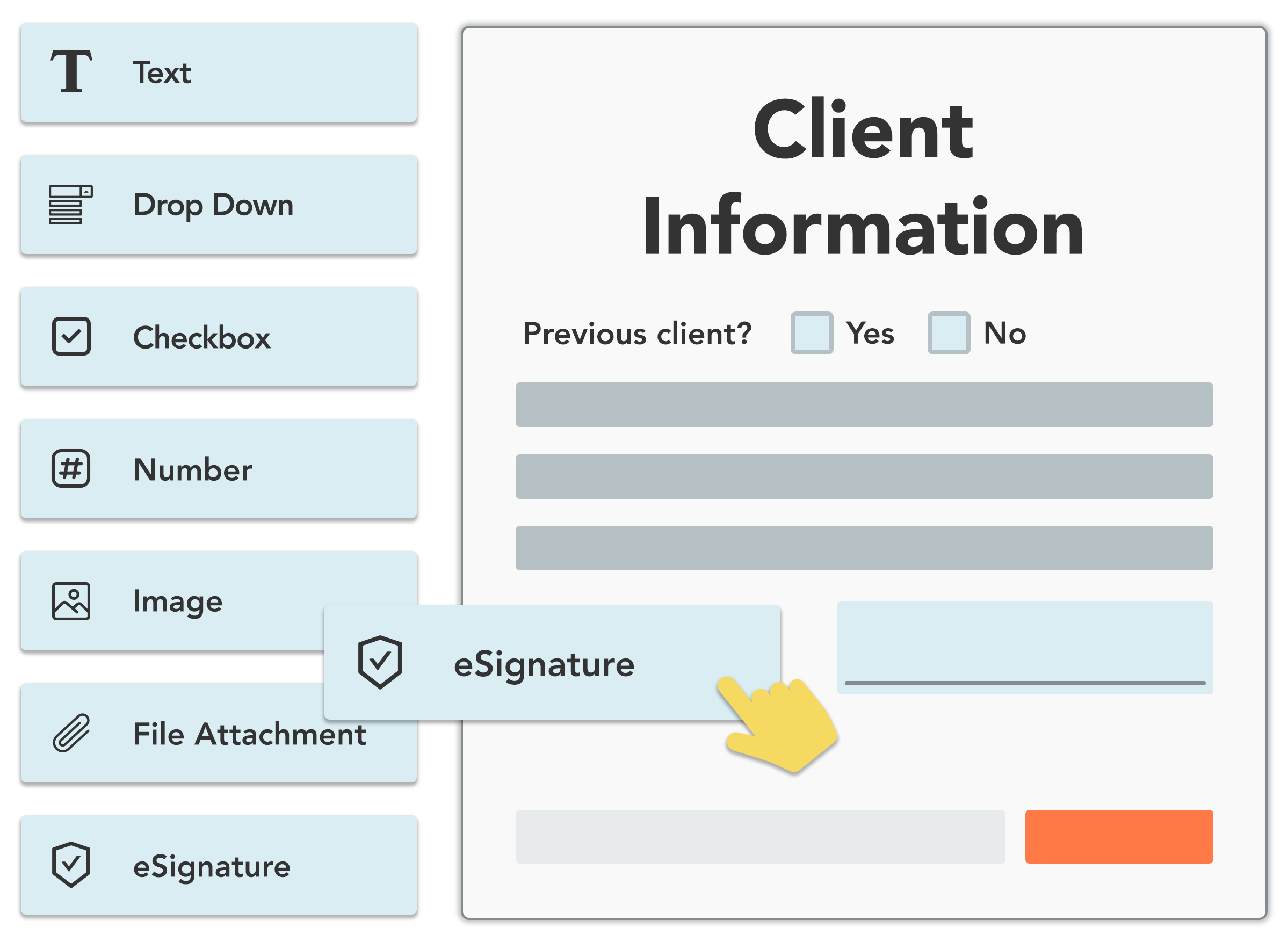 A screenshot of the GoFormz reporting interface next to a graphical depiction of an automated workflow.